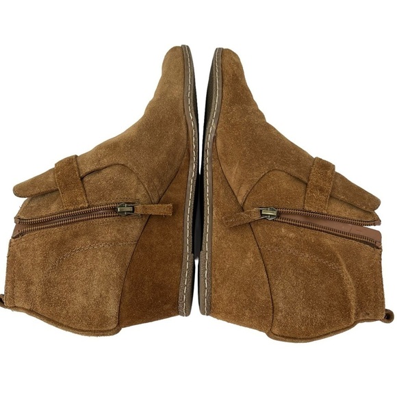 Franco Sarto Anita Women’s Booties Size 10 M Copper Brown Casual Side Zip Buckle - Picture 6 of 14